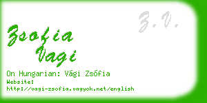 zsofia vagi business card