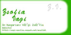 zsofia vagi business card